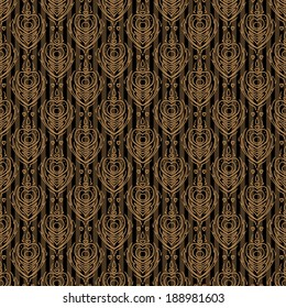 Vector seamless baroque damask luxury golden background