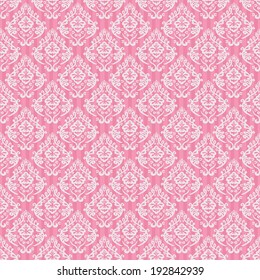 Vector seamless baroque damask luxury background