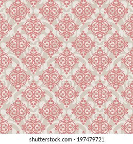 Vector seamless baroque damask luxury background