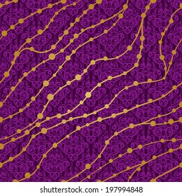 Vector seamless baroque damask luxury background