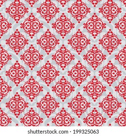 Vector seamless baroque damask luxury background
