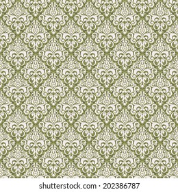 Vector seamless baroque damask luxury background