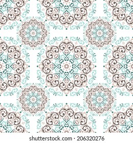 Vector seamless baroque damask luxury background