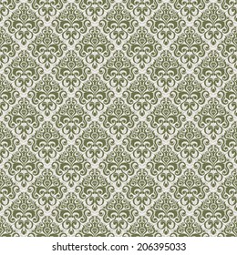Vector seamless baroque damask luxury background