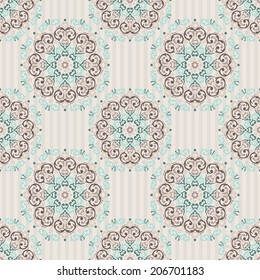Vector seamless baroque damask luxury background