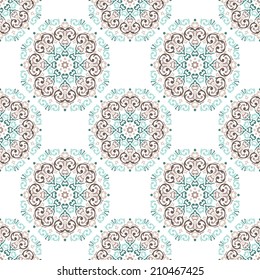 Vector seamless baroque damask luxury background