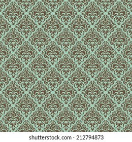 Vector seamless baroque damask luxury background