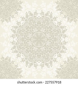 Vector seamless baroque damask luxury background
