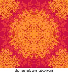 Vector seamless baroque damask luxury background