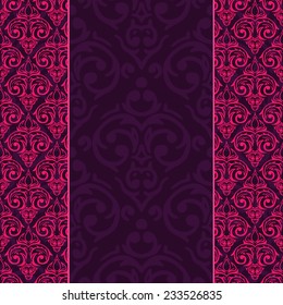 Vector seamless baroque damask luxury background