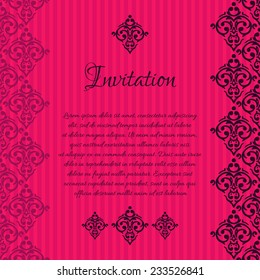 Vector seamless baroque damask luxury background