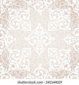 Vector seamless baroque damask luxury background