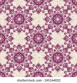 Vector seamless baroque damask luxury background