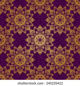 Vector seamless baroque damask luxury background