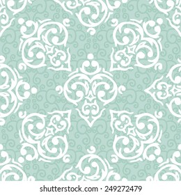 Vector seamless baroque damask luxury background