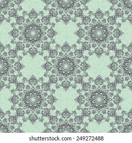 Vector seamless baroque damask luxury background