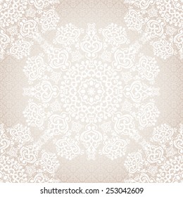 Vector seamless baroque damask luxury background
