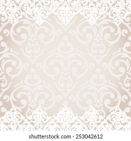 Vector seamless baroque damask luxury background