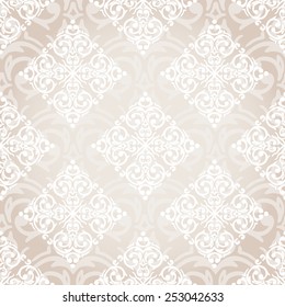 Vector seamless baroque damask luxury background