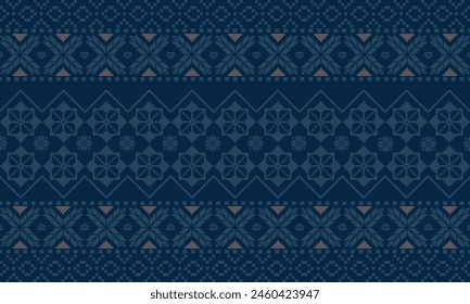 Vector seamless batik songket motif from indonesian for printing , clothing , card , cotton ,carpet and another textile product. Border pattern isolated. Without gradation color.