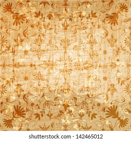 Vector seamless beautiful abstract retro grunge vintage floral background illustration