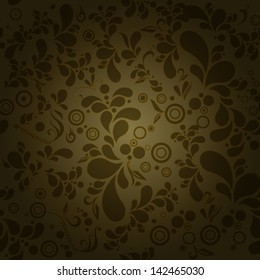 Vector seamless beautiful abstract retro vintage floral background illustration