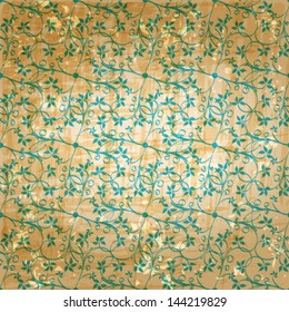 Vector seamless beautiful abstract retro grunge vintage floral background illustration