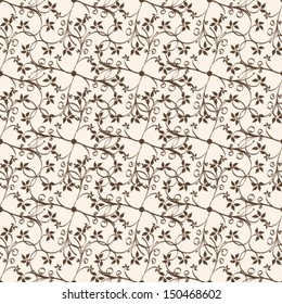 Vector seamless beautiful abstract retro grunge vintage floral background illustration