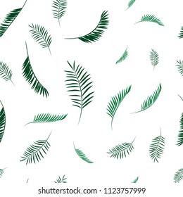 vector seamless beautiful artistic tropical pattern with exotic forest. Colorful original stylish floral print background, bright colors on white background. white background