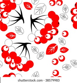 Vector. Seamless berry ornament  in color 51. More seamless see in portfolio