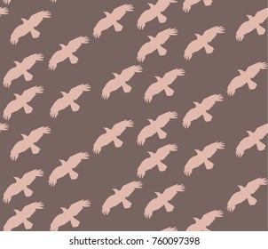 vector, seamless bird silhouette background