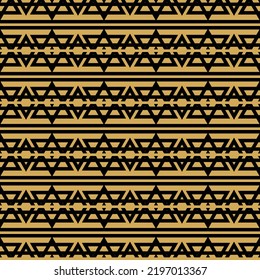 Vector Seamless Black and Brown Geometric Ethnic Line Ornament Pattern Abstract Brown Background. vector illustration. Vintage elements in the form of a diamond, square, rhombus.carpet,wallpaper,