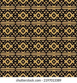 Vector Seamless Black and Brown Geometric Ethnic Line Ornament Pattern Abstract Brown Background. vector illustration. Vintage elements in the form of a diamond, square, rhombus.carpet,wallpaper,
