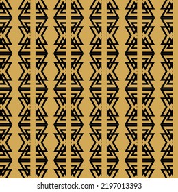 Patrón de ornamento de línea etnica geométrica marrón y negro sin vectores Resumen de fondo marrón. ilustración vectorial. Elementos vintage en forma de diamante, cuadrado, rhombus.alfombra, papel pintado,