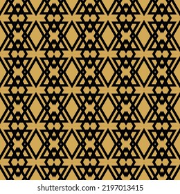 Vector Seamless Black and Brown Geometric Ethnic Line Ornament Pattern Abstract Brown Background. vector illustration. Vintage elements in the form of a diamond, square, rhombus.carpet,wallpaper,