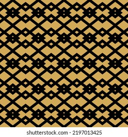 Vector Seamless Black and Brown Geometric Ethnic Line Ornament Pattern Abstract Brown Background. vector illustration. Vintage elements in the form of a diamond, square, rhombus.carpet,wallpaper,