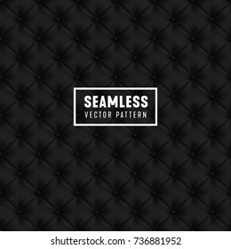 Vector seamless black color Upholstery pattern. Black luxury abstract background.