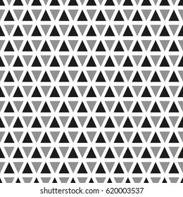 Vector seamless black and grey triangle pattern. Seamless vector background