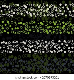 Vector seamless black pattern with red dot. Colorful lights seamless background