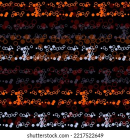 Vector seamless black pattern with red dot. Abstract dark colorful seamless pattern.