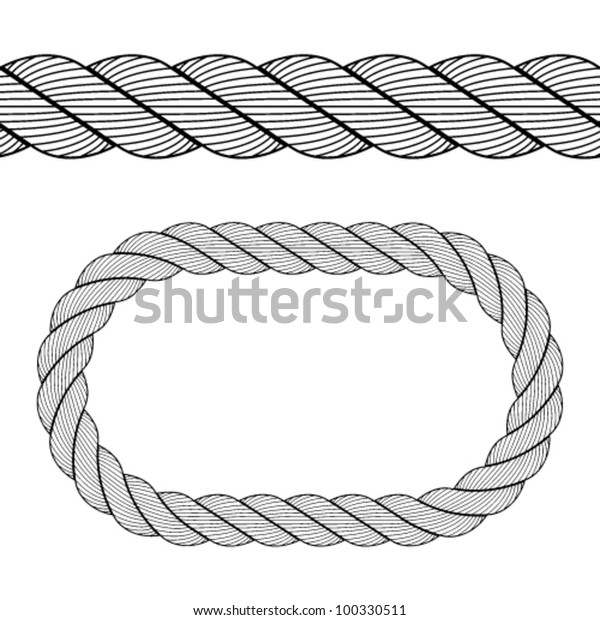 Vector Seamless Black Rope Symbol Stock Vector (Royalty Free) 100330511