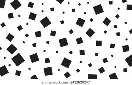 vector seamless black squares pattern on white background for wallpaper, banner, wrapping paper, etc.