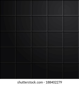 Vector seamless black tiles with gradient in a separate layer.