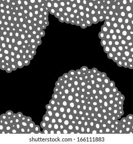 Vector seamless black and white abstract hand-drawn pattern