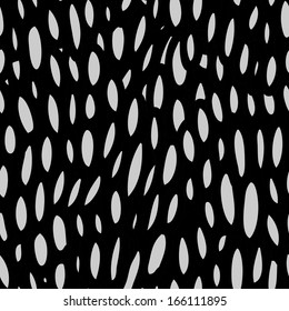Vector seamless black and white abstract hand-drawn pattern