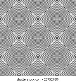 Vector seamless black and white abstract background of lines