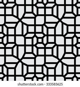 Vector Seamless Black And White Abstract Geometric Irregular Triangle Tiling Pattern Background