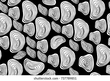 Vector seamless black and white  abstract pattern for coloring.Hand- drawing doodles. Art therapy coloring page.
