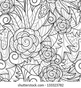 dibujo en blanco y negro sin fisuras vectoriales