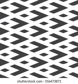 Vector Seamless Black And White Chevron ZigZag Lines Geometric Pattern. Abstract Geometric Background Design